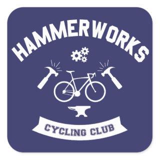 Hammerworks Cycling Club Square Sticker
