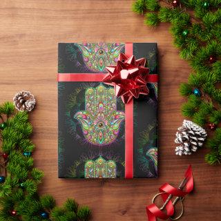 Hamsa Fatma Hand Psychedelic Art