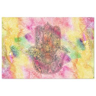 HAMSA Hand of Fatima symbol amulet Henna floral Tissue Paper