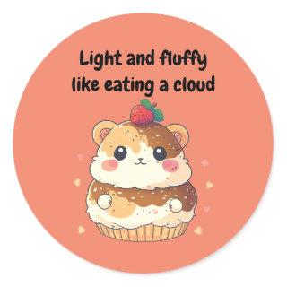 Hamster Cream Puff - Light and Fluffy  Classic Round Sticker