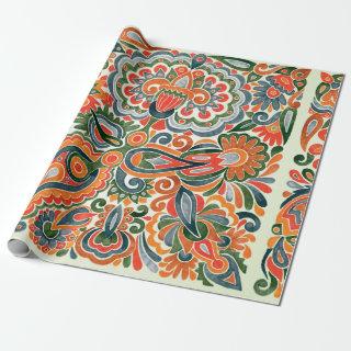 hand draw marker flower ethnic design. Ukrainian t