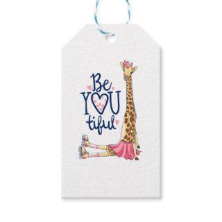 Hand drawn cute giraffe illustration gift tags