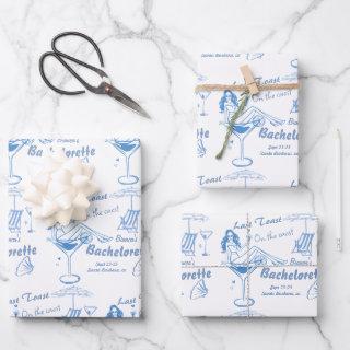 Hand Drawn Last Toast On The Coast Bachelorette   Sheets