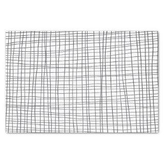 Hand Drawn Lines Grid Pattern Gift Tissue Paper