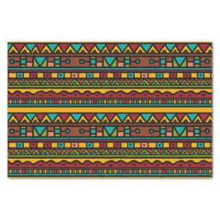 Hand Drawn Tribal Pattern Earth Tones Tissue Paper