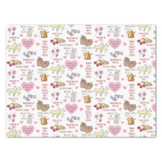 Hand-Illustrated Valentines Day My Favorite Things Tissue Paper