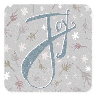 Hand Lettered Joy Square Sticker