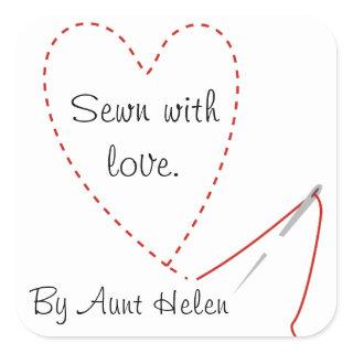 Hand Stitched Heart Sticker