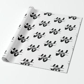 Hand Written Black & White Monogrammed Name