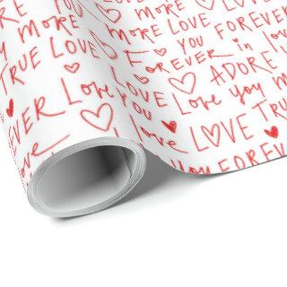 Hand written love script typography