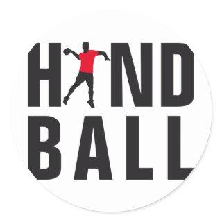 Handball Classic Round Sticker
