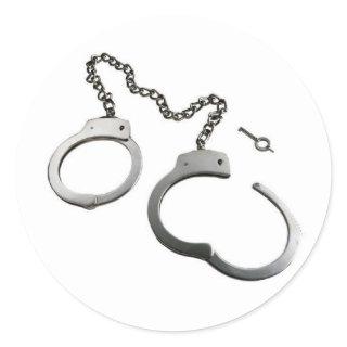 Handcuffs Classic Round Sticker