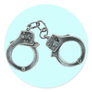 HANDCUFFS CLASSIC ROUND STICKER