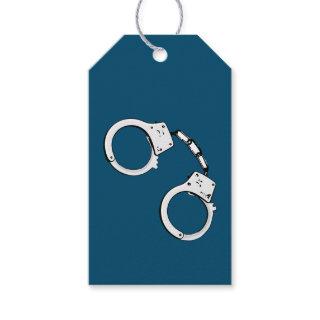 Handcuffs on Blue Gift Tags