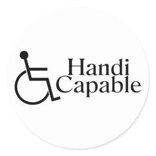 Handicapable Classic Round Sticker