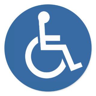 Handicapped Classic Round Sticker