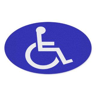 Handicapped Disabled Oval Sticker