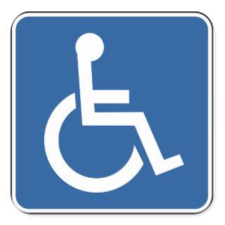 Handicapped Square Sticker