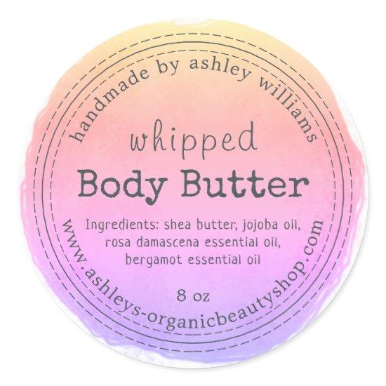 Handmade Body Butter Organic Business Ipanema Classic Round Sticker