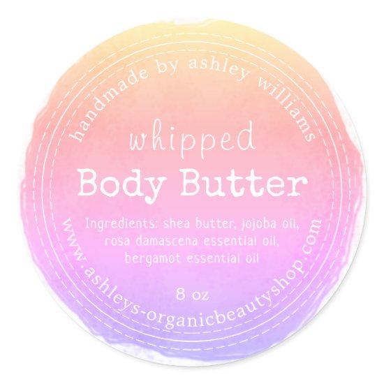 Handmade Body Butter Organic Business Ipanema Classic Round Sticker