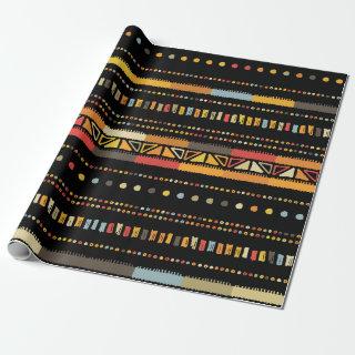 Handmade colored stripes bright tribal seamless pa