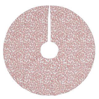Handmade Colorful Christmas Floral Brushed Polyester Tree Skirt