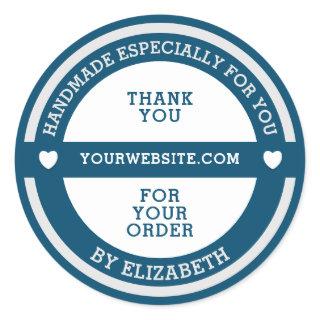 Handmade especially for you classic round sticker
