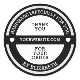 Handmade especially for you classic round sticker