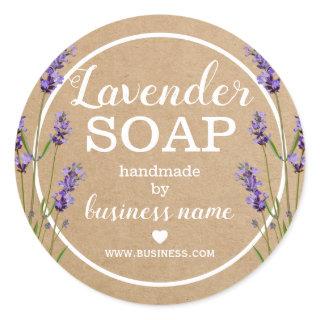 Handmade Lavender Soap | Vintage Homemade Classic Round Sticker