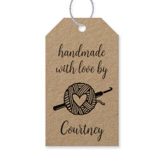 Handmade With Love Crochet Gift Tags