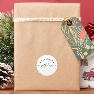 HANDMADE WITH LOVE Custom Modern Script Gift Tag