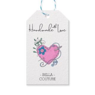 Handmade with Love Cute Sewing Theme Gift Tags