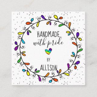 Handmade With Pride Rainbow 2-Sided Hang Tags