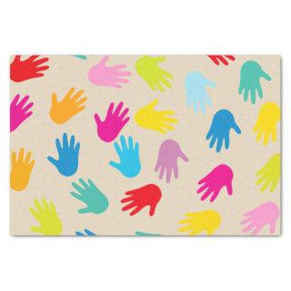Hands around the world tissue paper