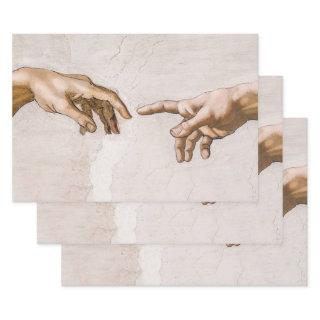 Hands of God the Father and Adam by Michelangelo  Sheets