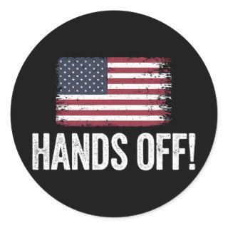 Hands Off Social Security And Medicare Protest T-s Classic Round Sticker
