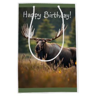 Handsome Moose Medium Gift Bag