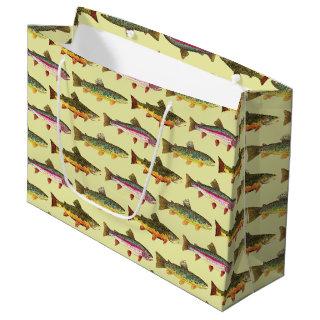 Handsome Trout Fishing, Ichthyology Large Gift Bag