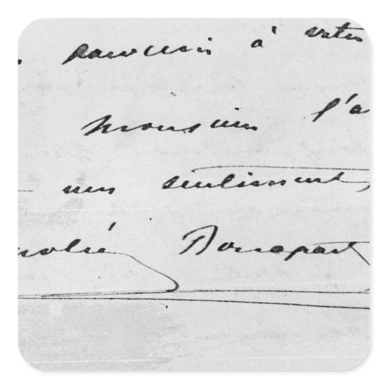 Handwriting and Signature Square Sticker