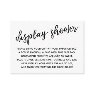 Handwriting Display Shower Gift Enclosure Card