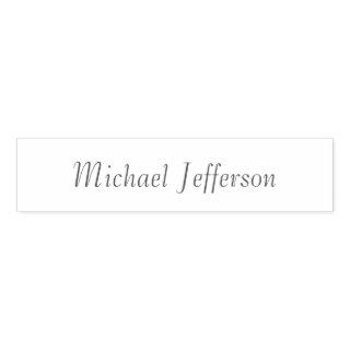 Handwriting Script Name Elegant Plain Simple Napkin Bands