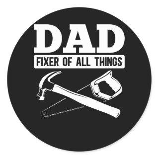 Handyman Dad Repairman Father Classic Round Sticker
