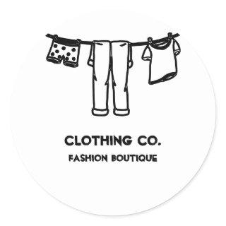 Hanging Dirty Clothes Washing Classic Round Sticker
