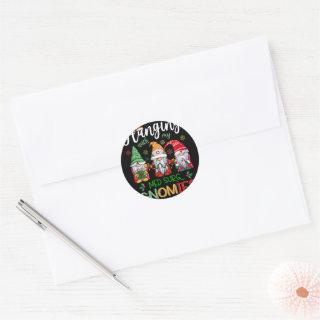 Hanging With My Med Surg Gnomies Nurse Christmas Classic Round Sticker