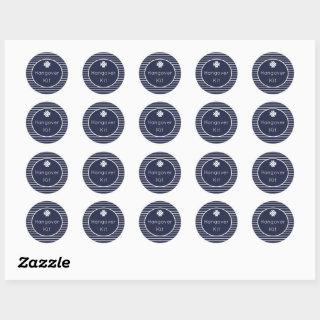 Hangover Kit Navy and White Striped Stickers