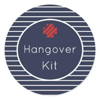 Hangover Kit Navy and White Striped Stickers