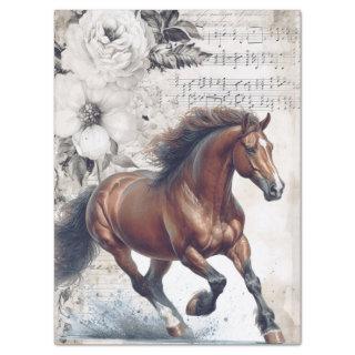 Hanoverian Horse Decoupage Tissue Paper