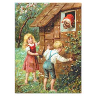 Hansel And Gretel Vintage Fairy Tale Decoupage  Tissue Paper