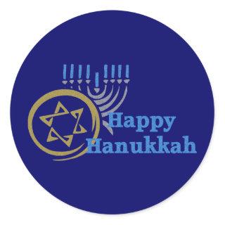 Hanukkah Gelt and Menorah Tees and GIfts Classic Round Sticker