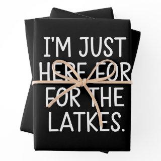 Hanukkah I'm Just Here For The Latkes Jewish   Sheets